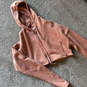 alo Yoga Orange Women’s Cropped Hoodie Size Small
